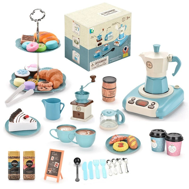 Kids Play Kitchen Set with Stove and Cooking Spray - Yeezlab
