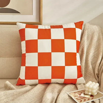Modern Checker Pattern Throw Pillow