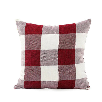 Warm Plaid Pillow Cover in Rustic Home Style