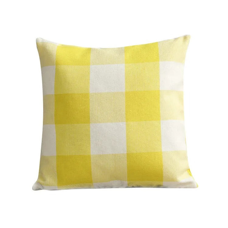 Warm Plaid Pillow Cover in Rustic Home Style