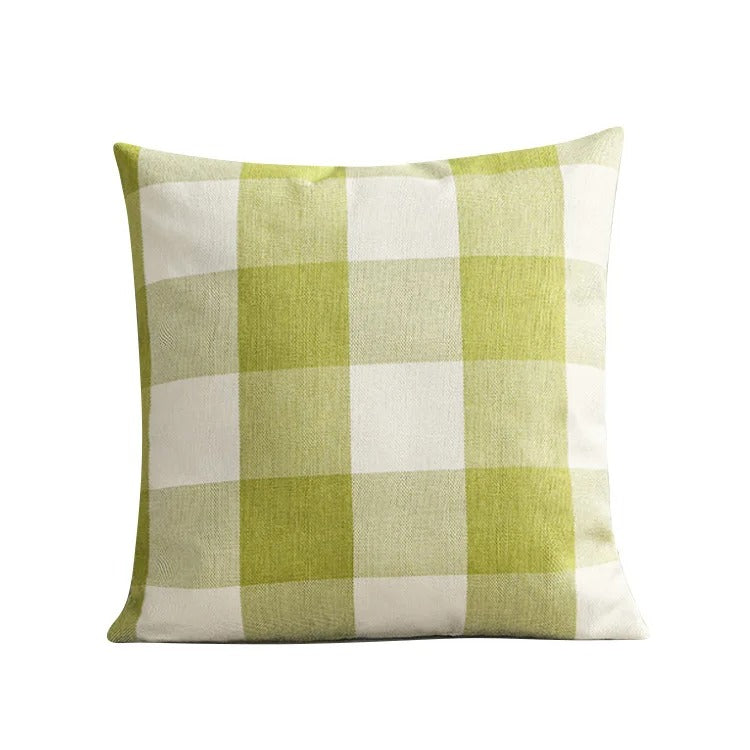 Warm Plaid Pillow Cover in Rustic Home Style