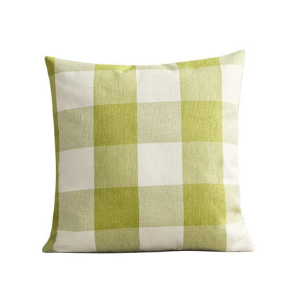 Warm Plaid Pillow Cover in Rustic Home Style