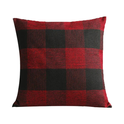 Warm Plaid Pillow Cover in Rustic Home Style