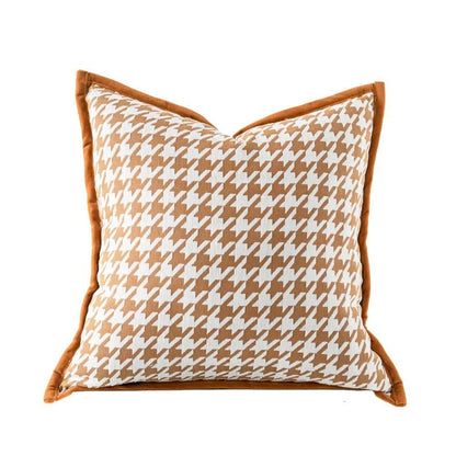 Soft Plush Cushion Cover - Reversible Geometric Pattern