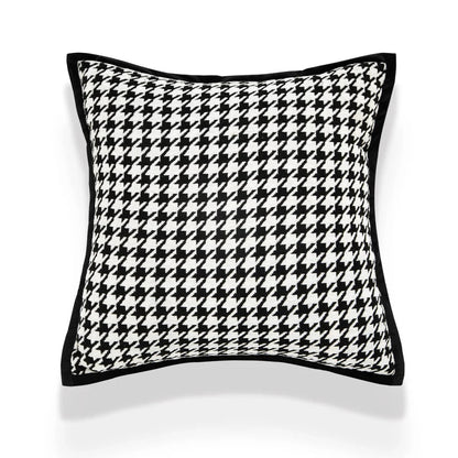 Soft Plush Cushion Cover - Reversible Geometric Pattern