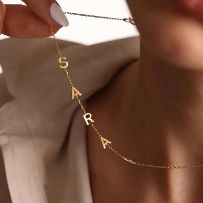 Custom Initial Offbeat Bar Necklace - Yeezlab