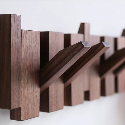 Modern Wooden Piano Coat Hook Rack