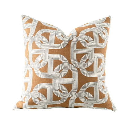 Soft Plush Cushion Cover - Reversible Geometric Pattern
