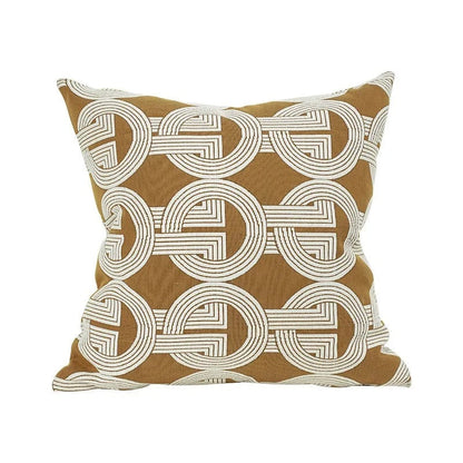 Soft Plush Cushion Cover - Reversible Geometric Pattern