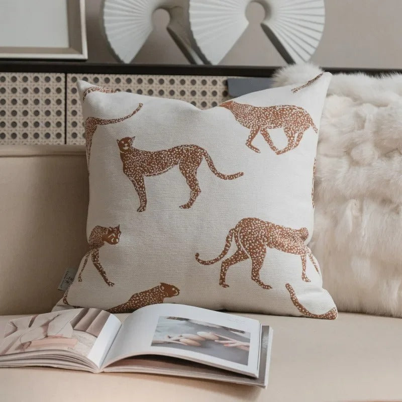Soft Plush Cushion Cover - Reversible Geometric Pattern