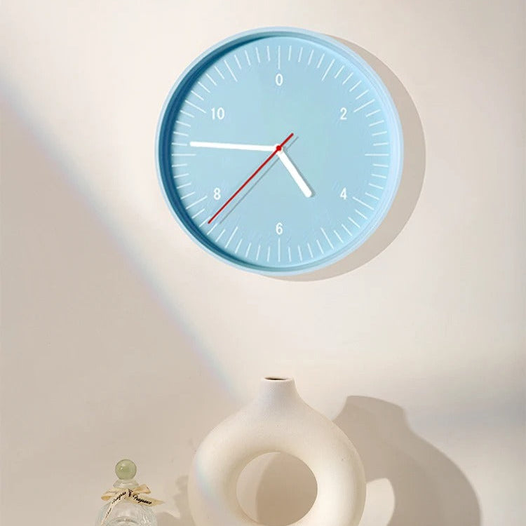 Vibrant Round Wall Clock Modern Plastic Home Decor - Yeezlab