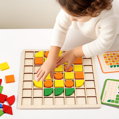 Colorful Kids Wooden Puzzle Set - Yeezlab