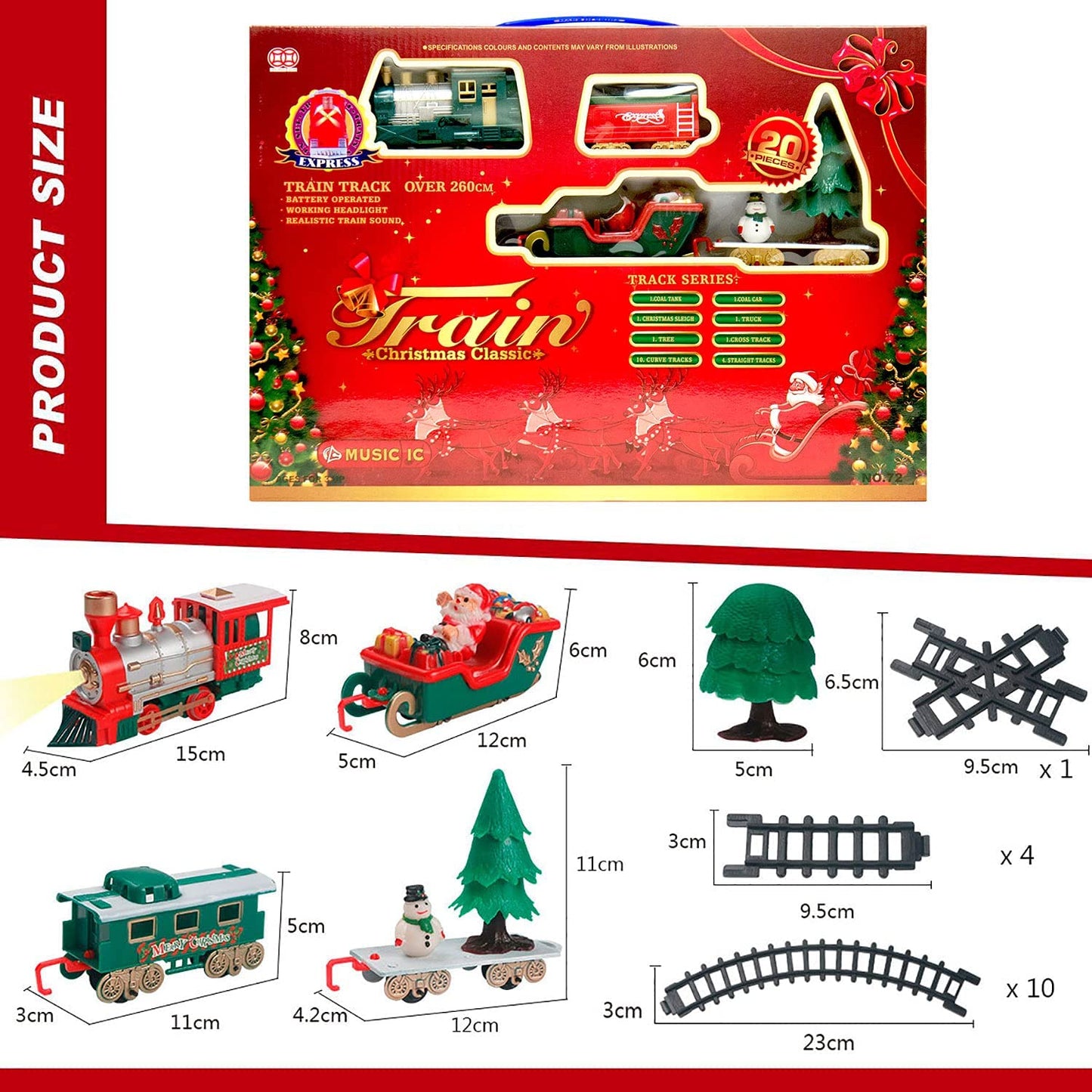 Complete Christmas Train Table Set