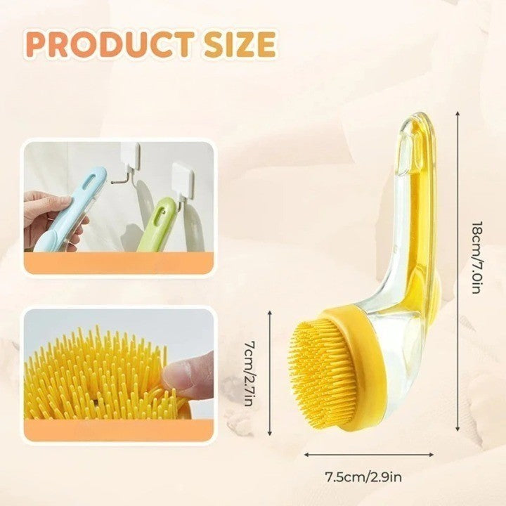 Gentle Pet Shower Massage Brush Cleaner