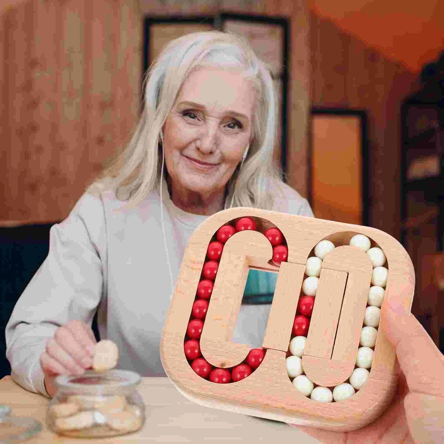 Wooden Sensory Beads for Kids Fine Motor Skills