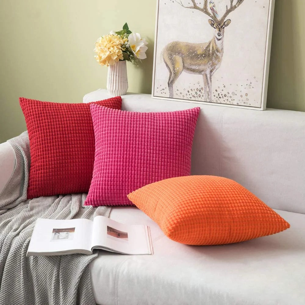 Soft Home Cushion Cover with Fun Corn Design