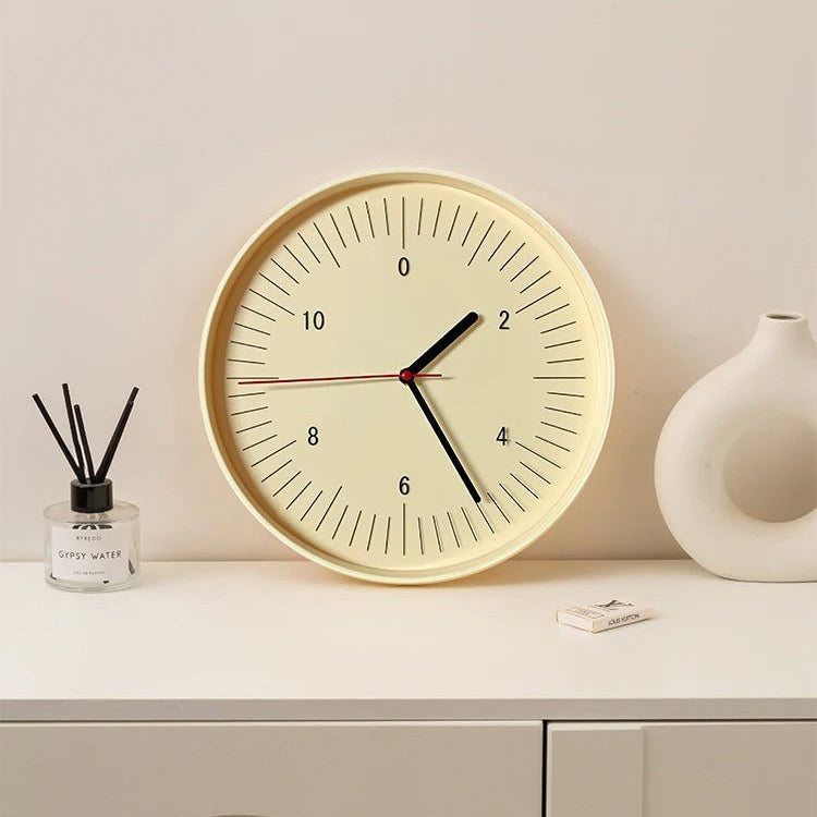 Vibrant Round Wall Clock Modern Plastic Home Decor