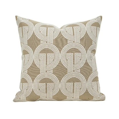 Soft Plush Cushion Cover - Reversible Geometric Pattern