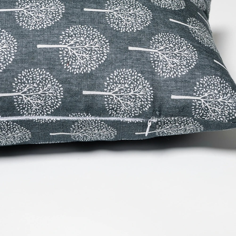 Elegant Linen Pillow Cover with Classic Print Design