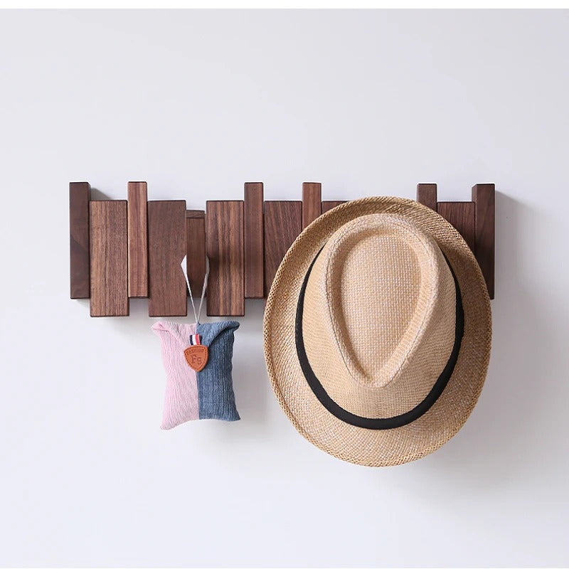 Modern Wooden Piano Coat Hook Rack