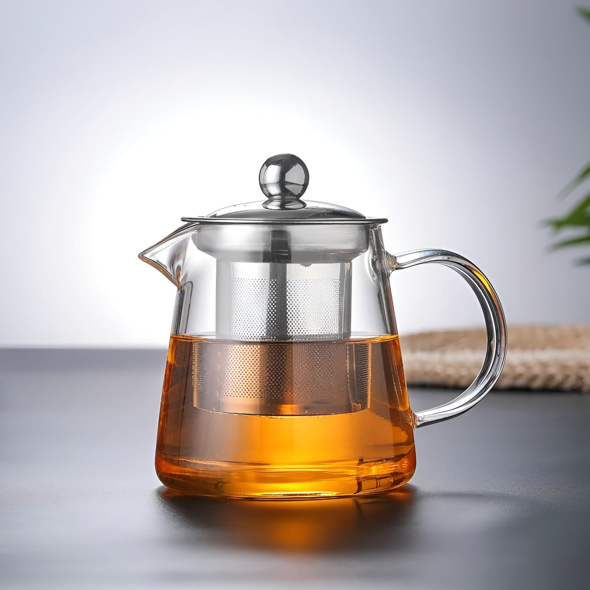 Premium Tea Infuser Glass Teapot with Steel Filter