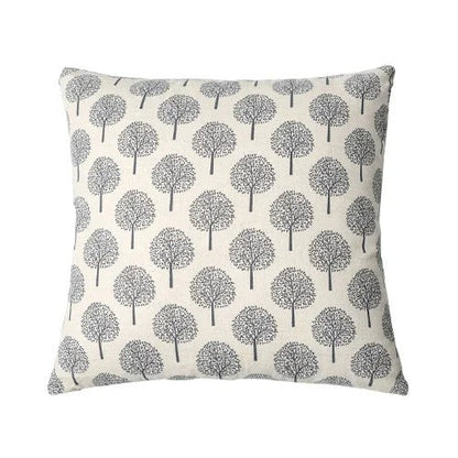Elegant Linen Pillow Cover with Classic Print Design