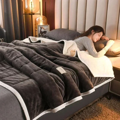 Plush Fleece Blanket Soft Warm Throw for Cold Weather