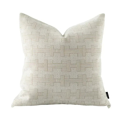 Soft Plush Cushion Cover - Reversible Geometric Pattern