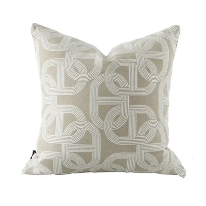Soft Plush Cushion Cover - Reversible Geometric Pattern