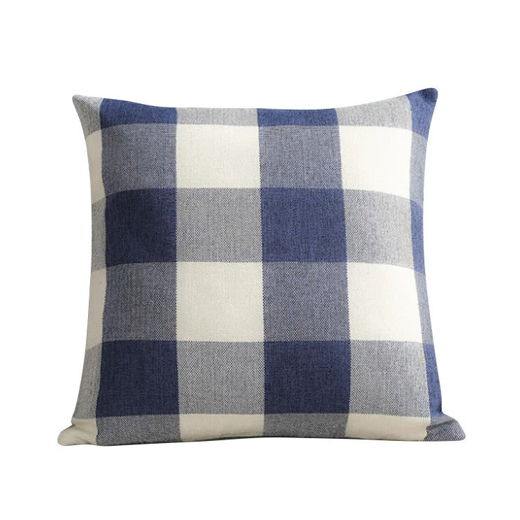 Warm Plaid Pillow Cover in Rustic Home Style