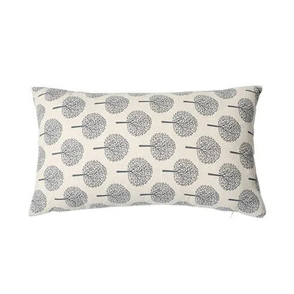 Elegant Linen Pillow Cover with Classic Print Design