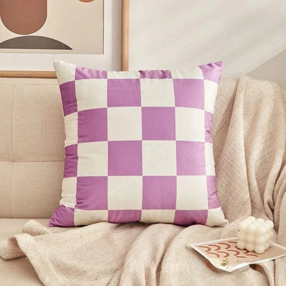 Modern Checker Pattern Throw Pillow