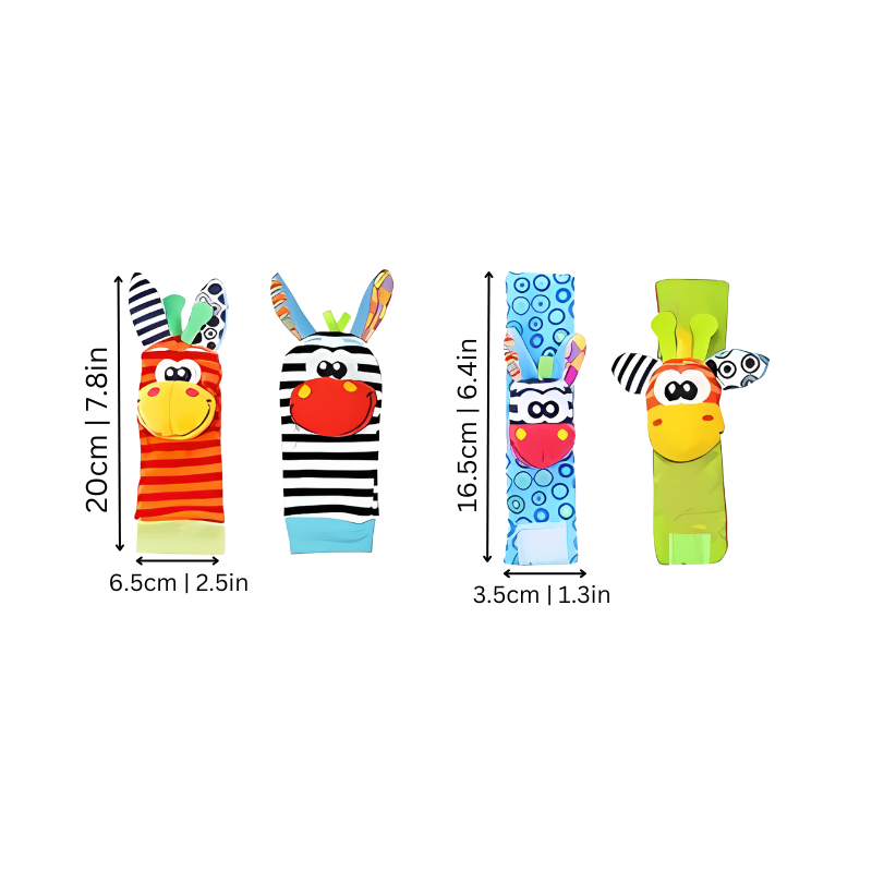 Colorful Baby Rattle Wristbands