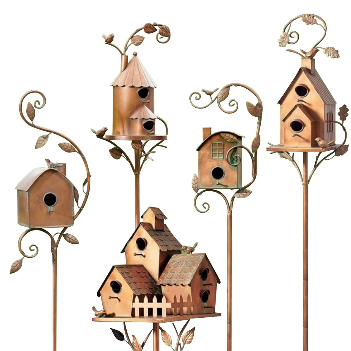 Decorative Metal Birdhouse Garden Decoration
