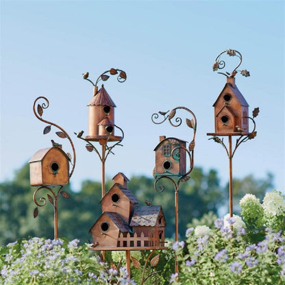 Decorative Metal Birdhouse Garden Decoration - Yeezlab