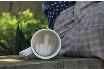 Funny Novelty Middle Finger Coffee Mug