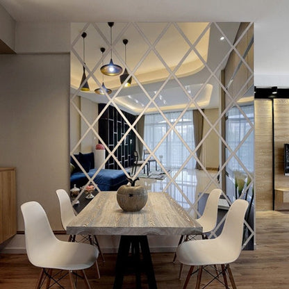 Geometric Wall Mirror Decals with 3D Effect - Yeezlab