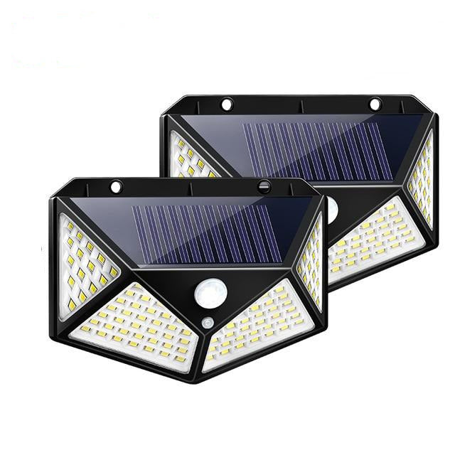Wireless solar powered outdoor wall light with motion sensor