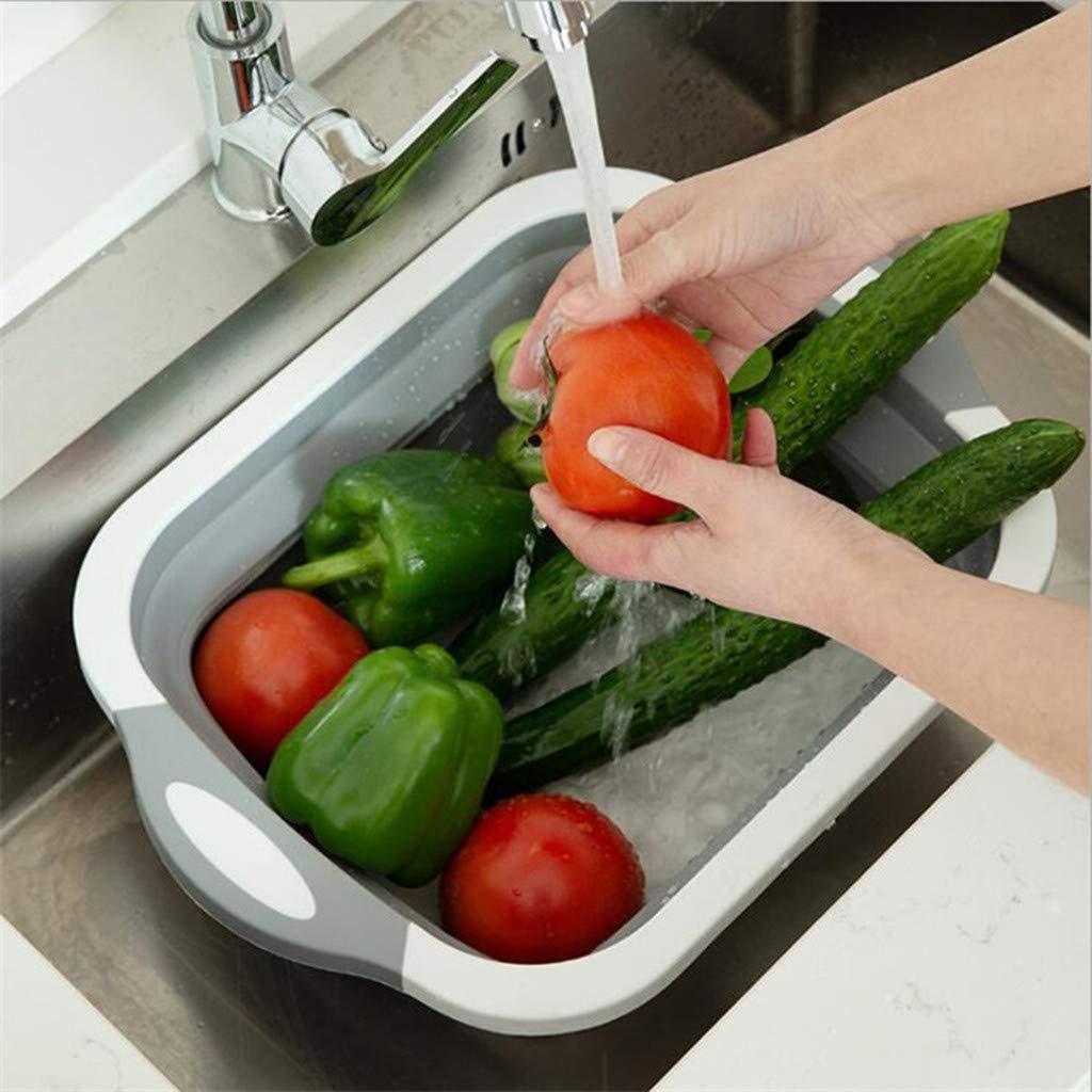 Wooden Kitchen Cutting Board Basket