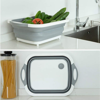 Wooden Kitchen Cutting Board Basket