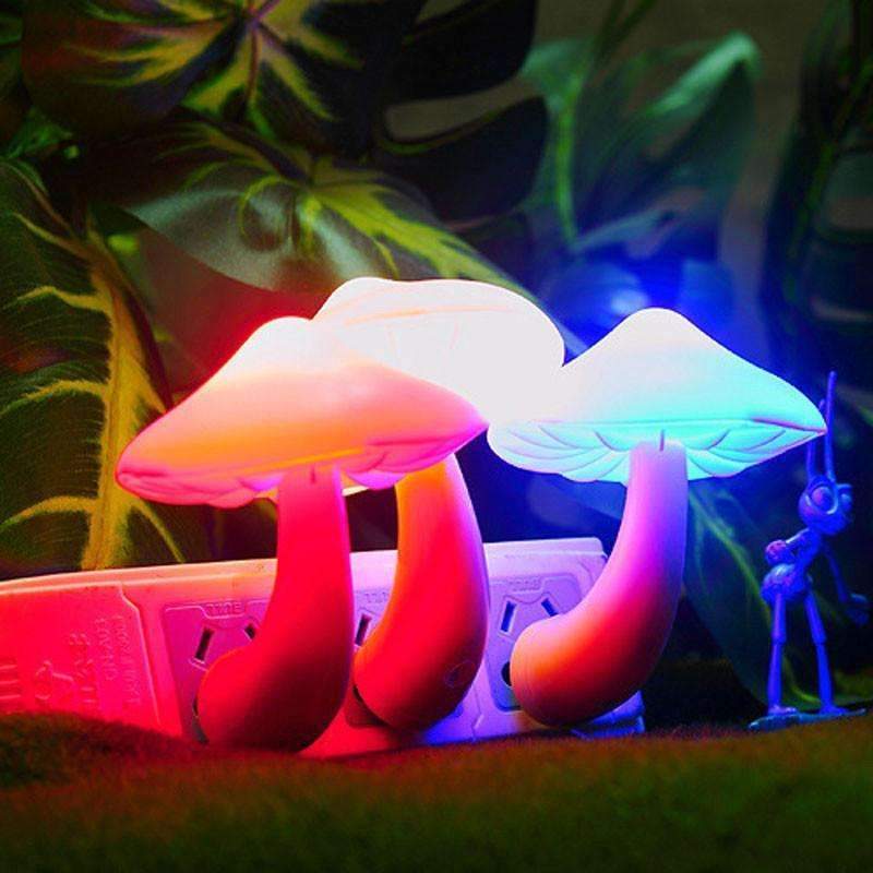 Compact Mushroom LED Plug Night Light