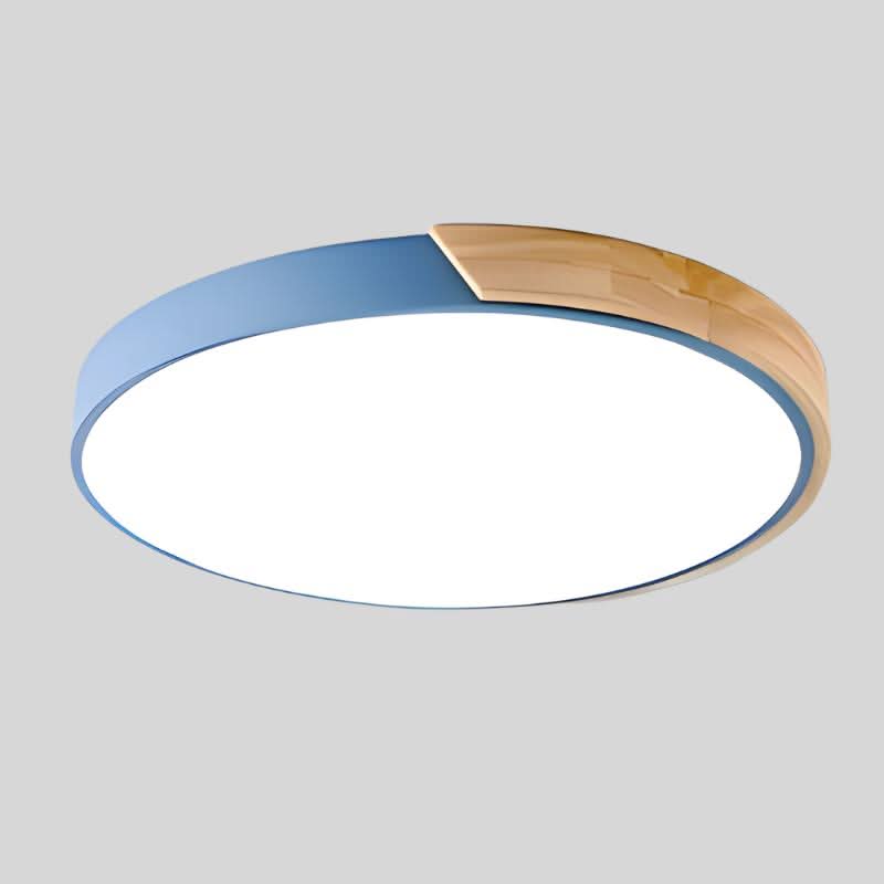 Scandinavian Wooden LED Ceiling Lamp – Round Design