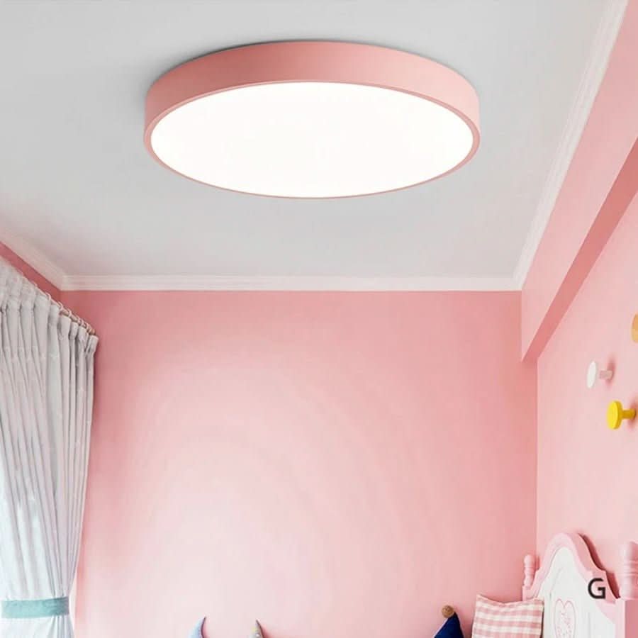Scandinavian Wooden LED Ceiling Lamp – Round Design
