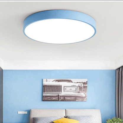 Scandinavian Wooden LED Ceiling Lamp – Round Design