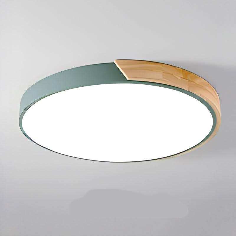 Scandinavian Wooden LED Ceiling Lamp – Round Design