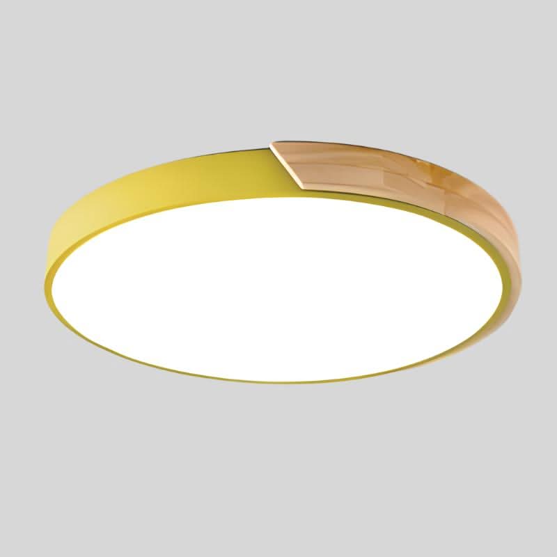 Scandinavian Wooden LED Ceiling Lamp – Round Design