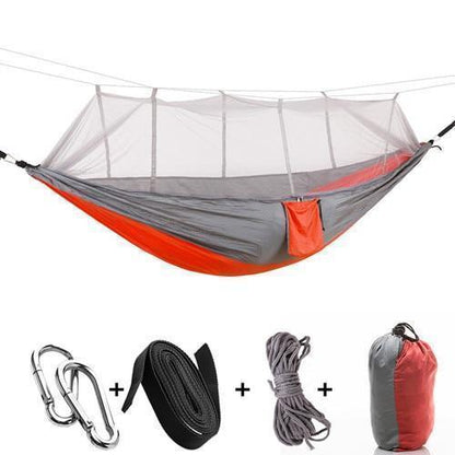 Compact Travel Hammock with Bug Net
