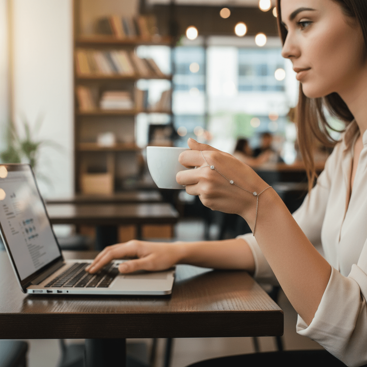 Sparkling Crystal Adjustable Palm Ring Bracelet