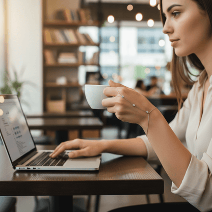 Sparkling Crystal Adjustable Palm Ring Bracelet