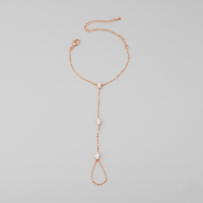 Sparkling Crystal Adjustable Palm Ring Bracelet